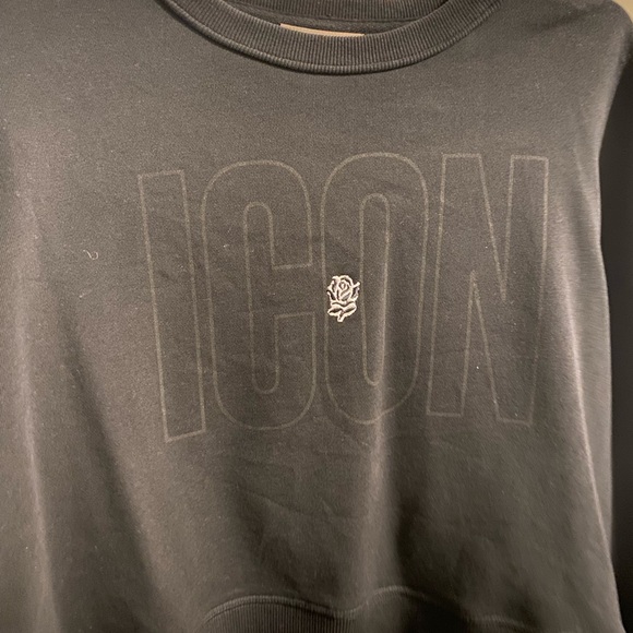 black crew neck "ICON" sweater - Picture 3 of 3